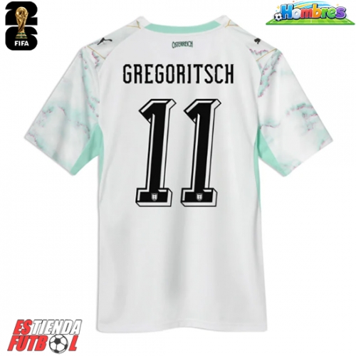 Austria Michael Gregoritsch #11 Segunda Equipación Mundial 2026 Manga Corta